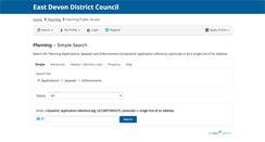 Desktop Screenshot of planning.eastdevon.gov.uk